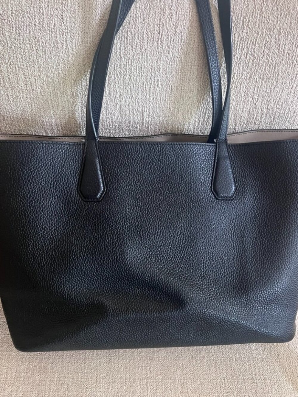 TORY BURCH Black Leather Tote Bag pebble leather - Picture 4 of 10